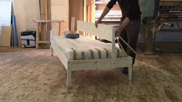 Bett-Sofa Prototypbau Schreinerei bei Basel