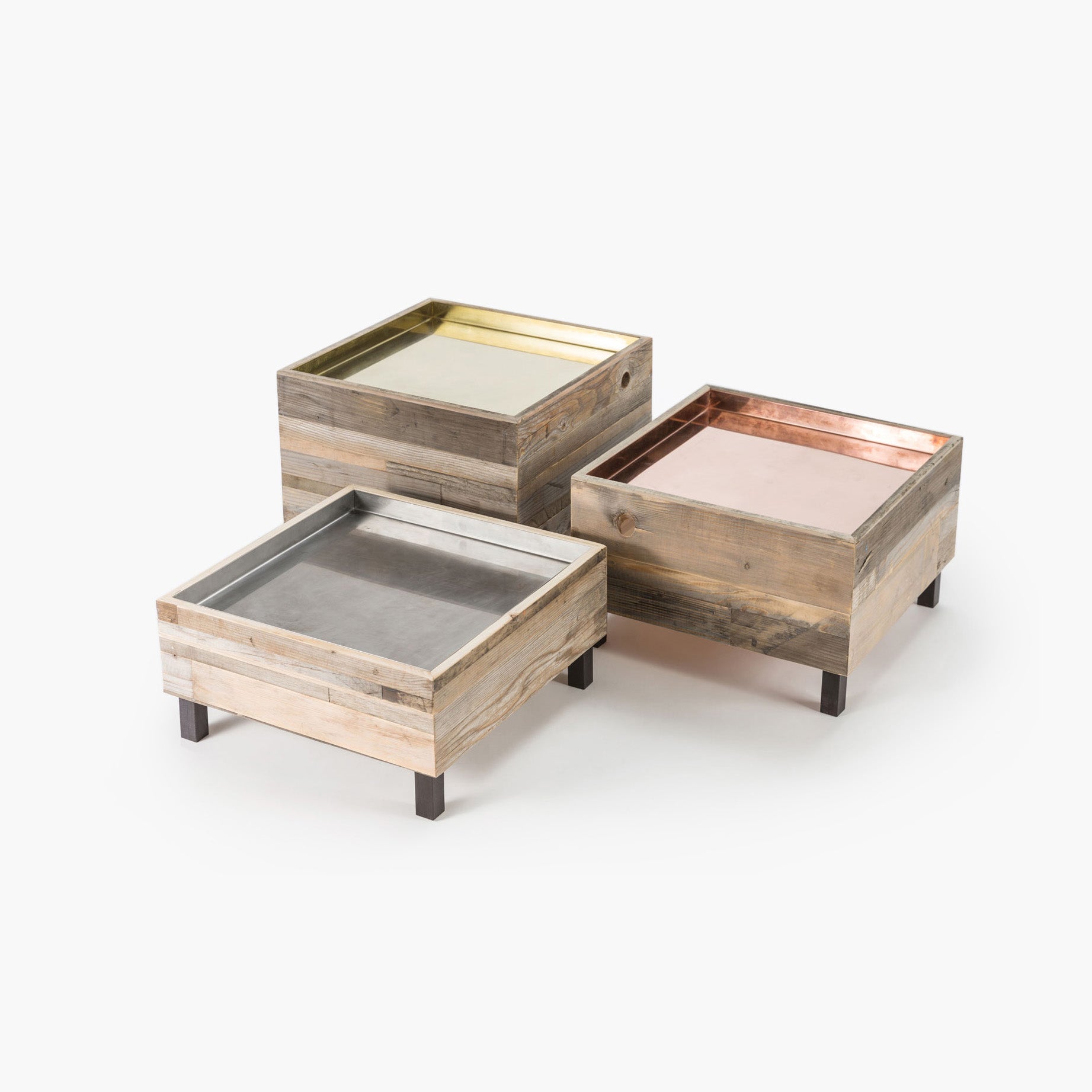 Salontisch 3er Kombination in Handarbeit gefertigt