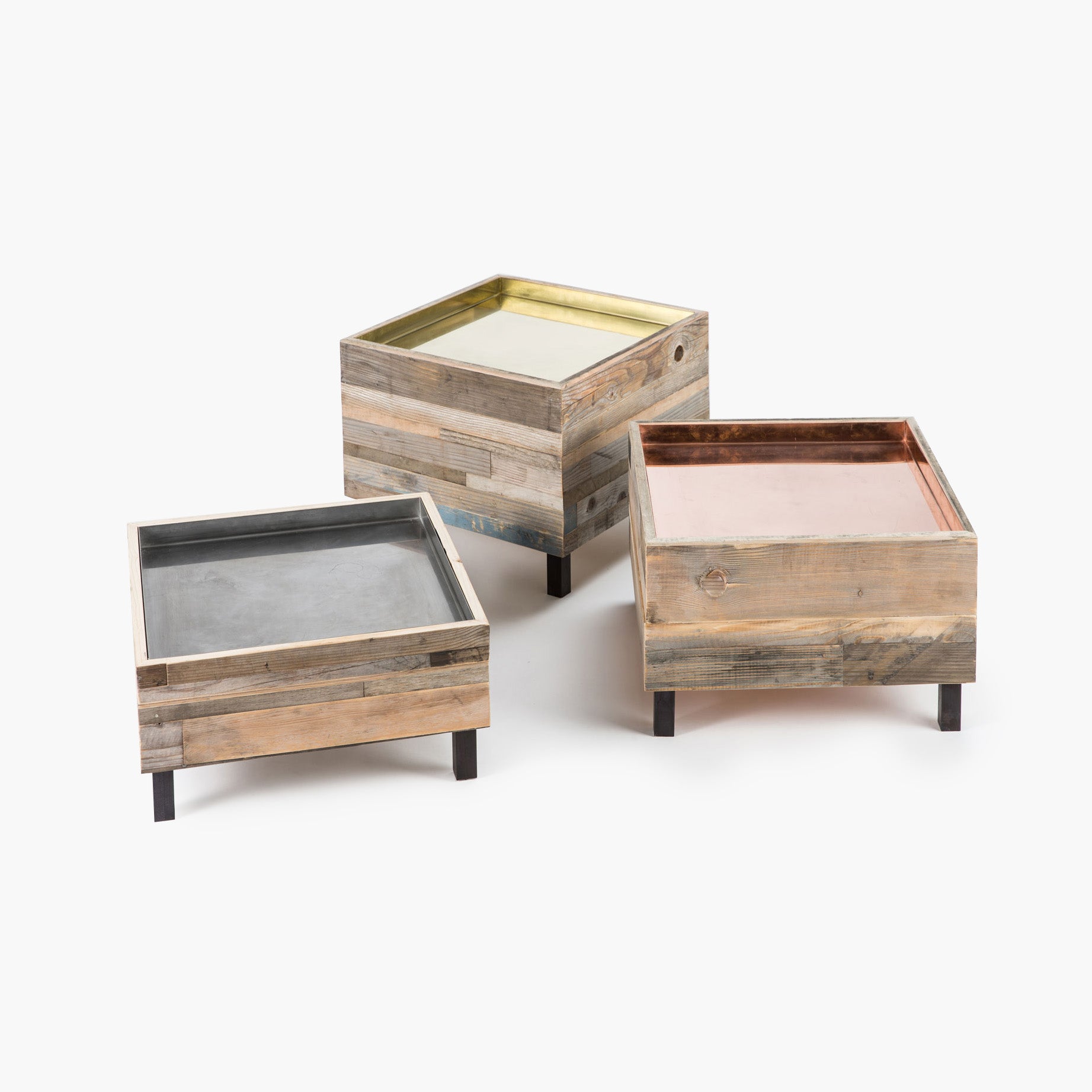 Salontisch 3er Kombination in Handarbeit gefertigt