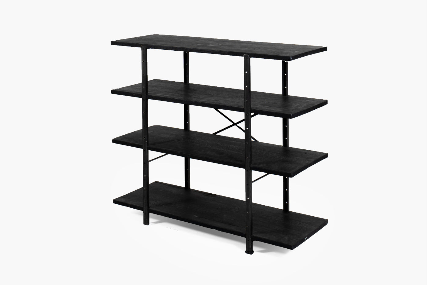 schwarzes Holzregal als Designmöbel aus Basel kaufen